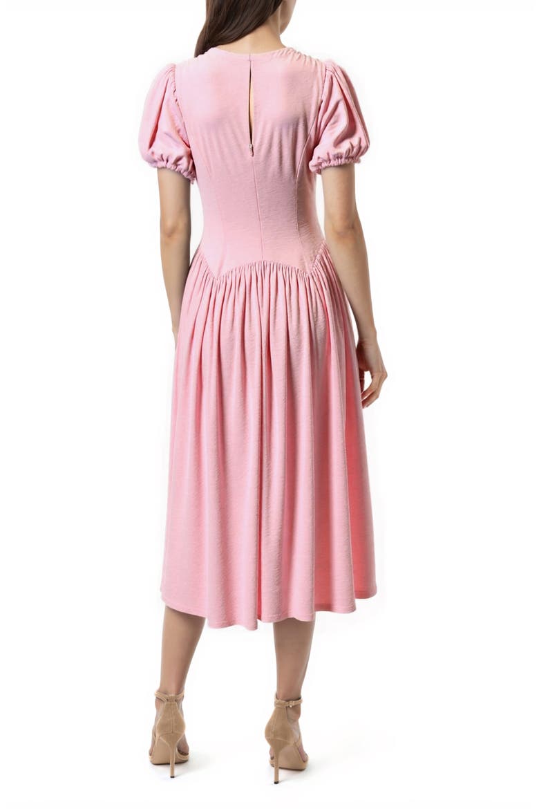 Tie Front Drop Waist Midi Dress, Alternate, color, MAUVE