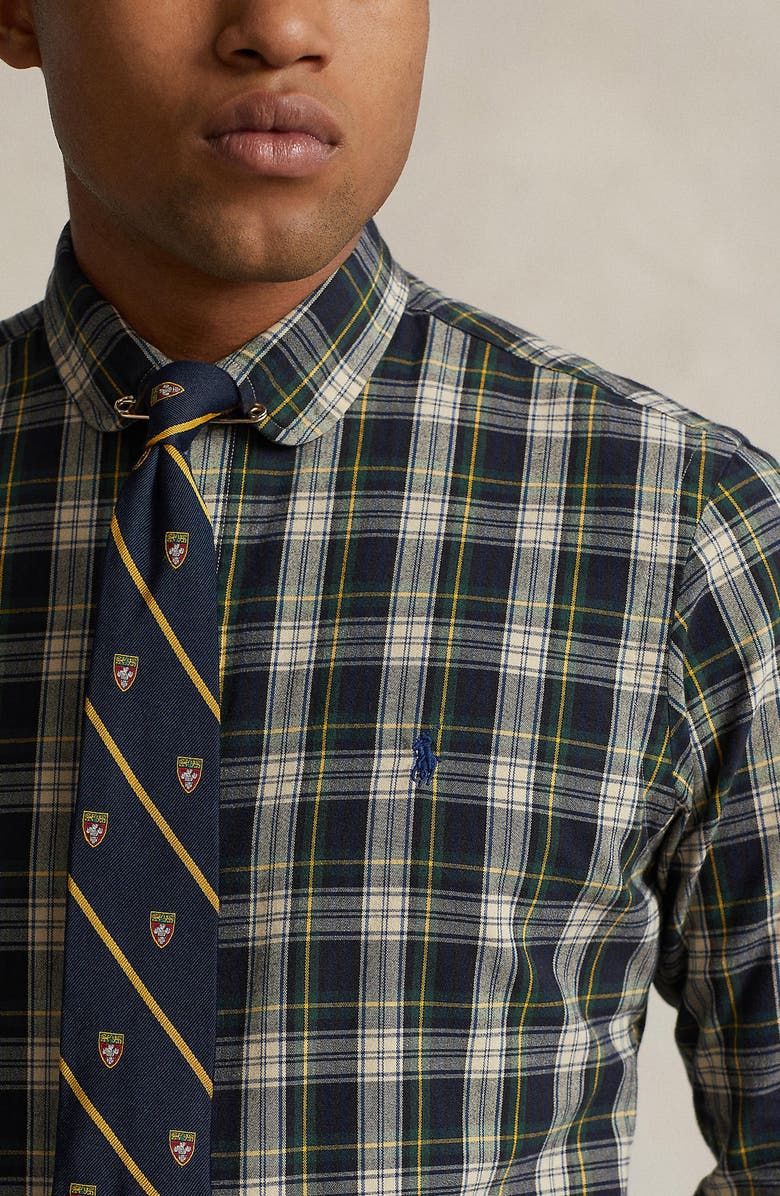 Polo Ralph Lauren Plaid Club Collar Button-Up Shirt, Alternate, color, 