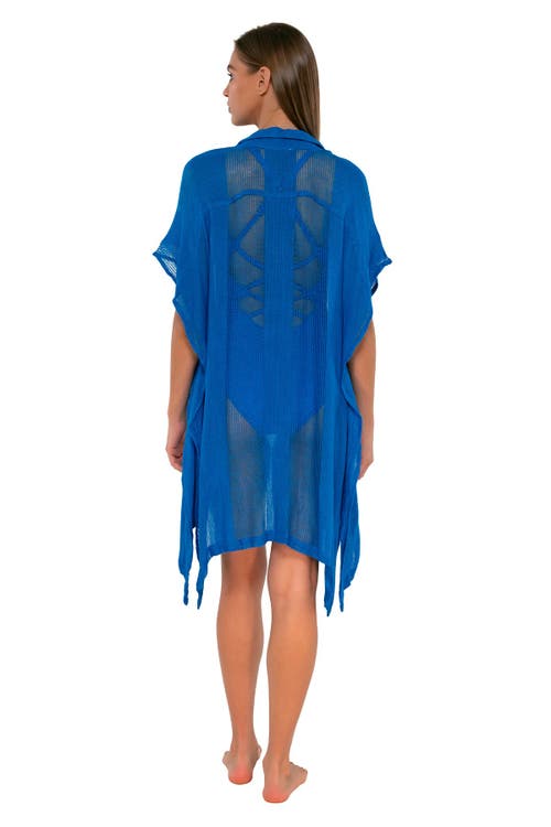 Sunsets Shore Thing Tunic In Electric Blue