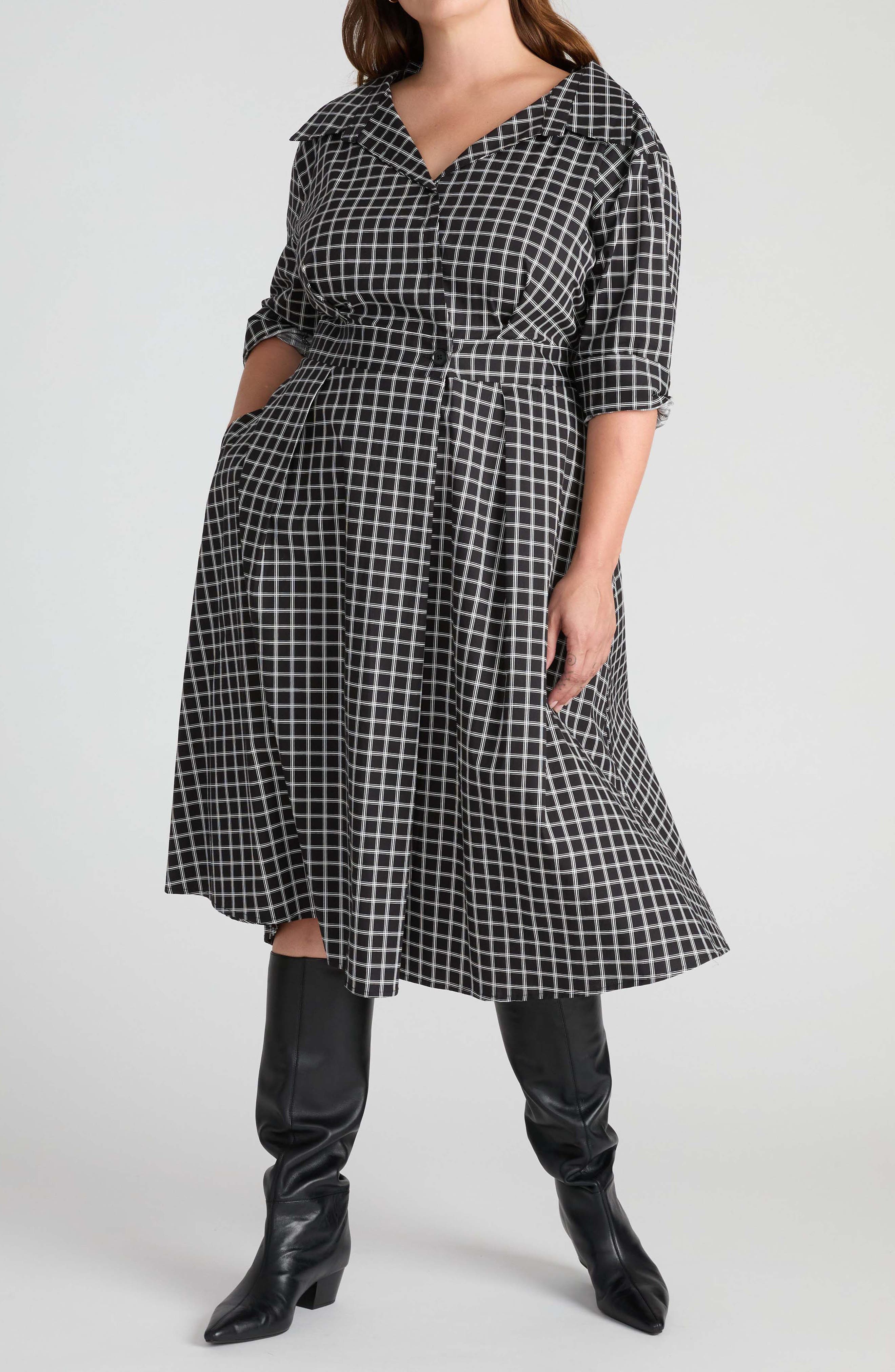 selected BLACK WINDOWPANE CHECK
