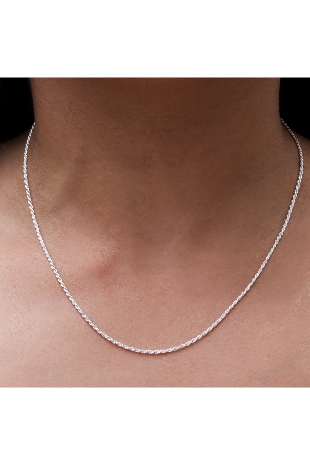 BEST SILVER Sterling Silver Rope Chain 18