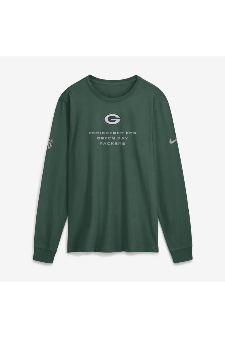 Men's Nike Green Green Bay Packers Sideline Bold Arch Star Dri-FIT Long Sleeve T-Shirt, Main, color, Green