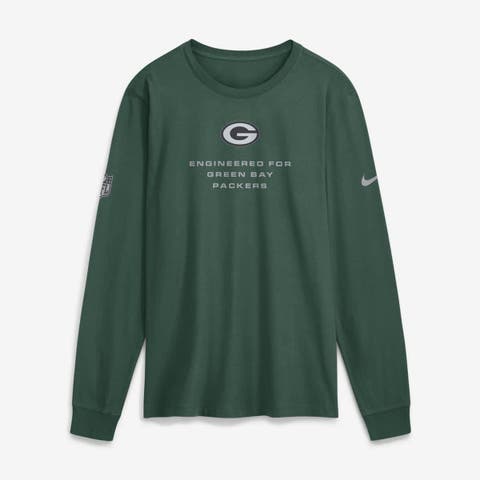 Men's Nike Green Green Bay Packers Sideline Bold Arch Star Dri-FIT Long Sleeve T-Shirt