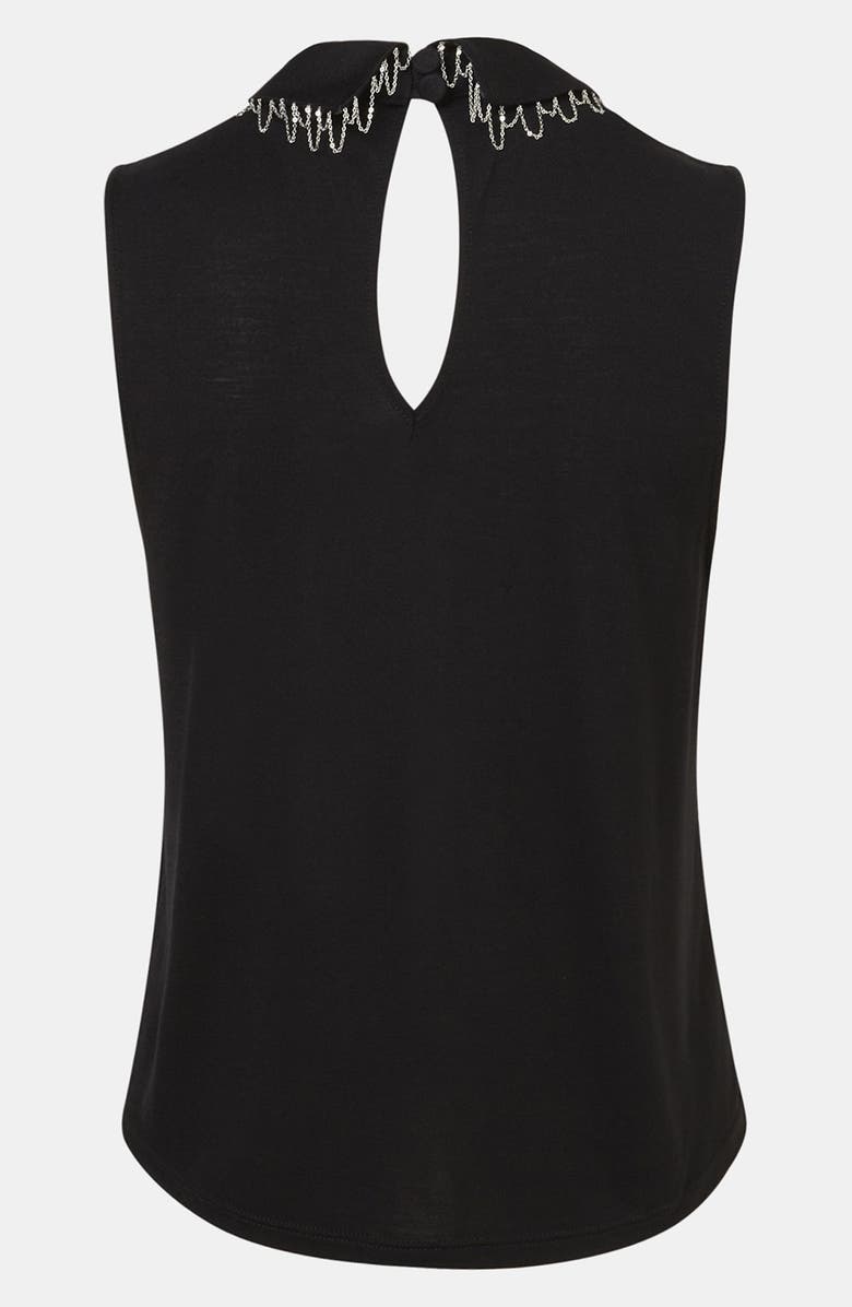 Topshop 'Cross' Chain Collar Shirt, Alternate, color, 