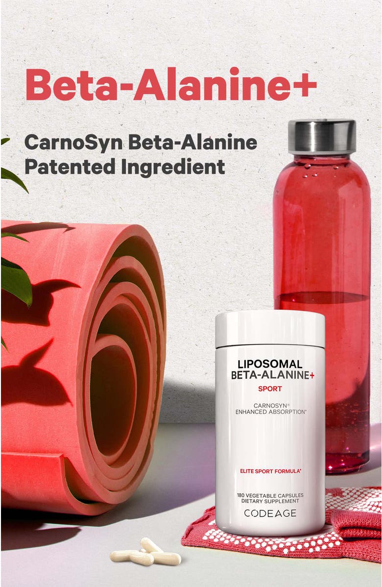 Codeage Liposomal Beta-Alanine Amino Acid Supplement, Alternate, color, White