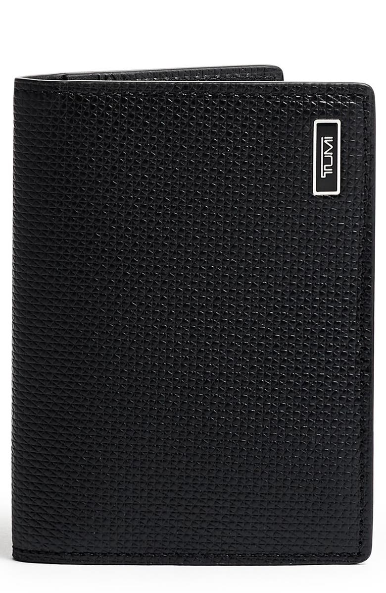 TUMI Monaco Folding Leather Card Case, Main, color, 