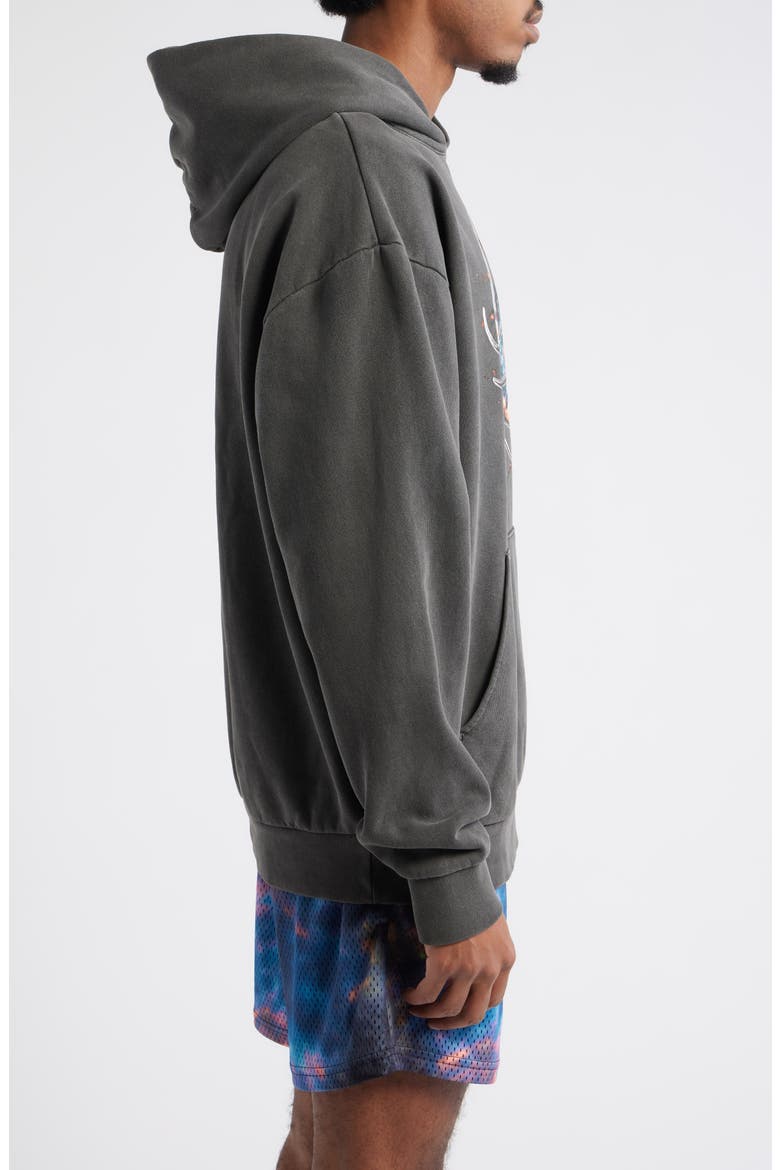 ChromeTeam Graphic Ball Print Hoodie, Alternate, color, BLACK