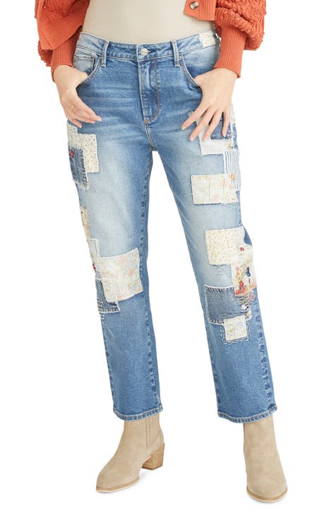 Royce Patchwork Straight Leg Jeans