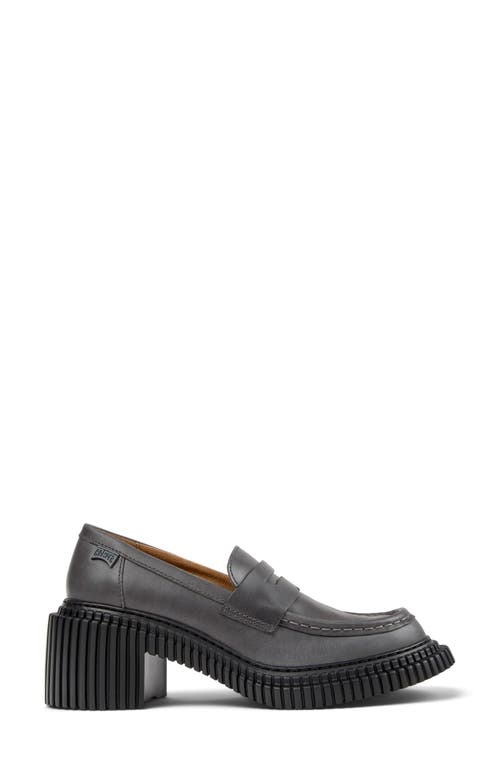 Camper Pix London Penny Leather Loafers In Animal Print