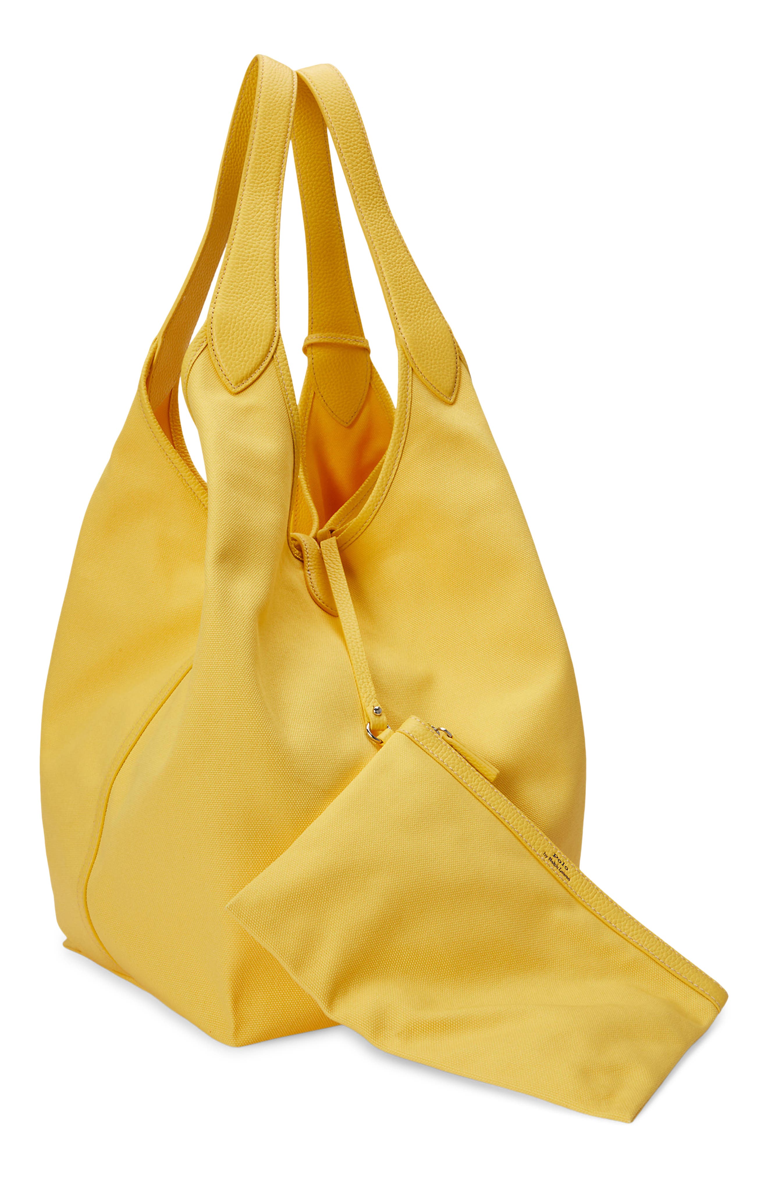 Polo Ralph Lauren Large Polo Play Canvas Tote, Alternate, color, Yellow