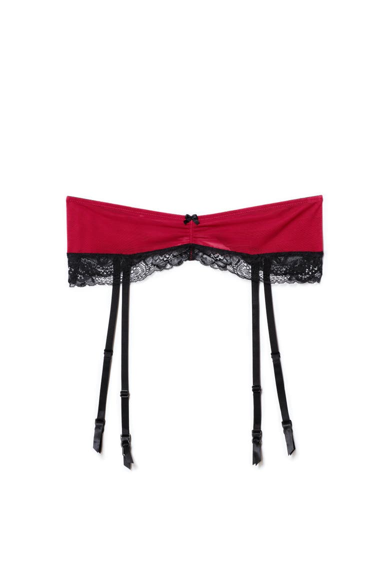Clairabelle Garter Belt Lingerie, Main, color, Dark red