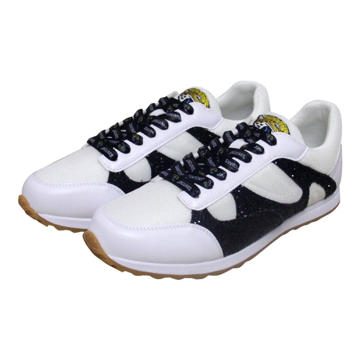 CUCE Women's Cuce  White Jacksonville Jaguars Glitter Sneakers, Main, color, 