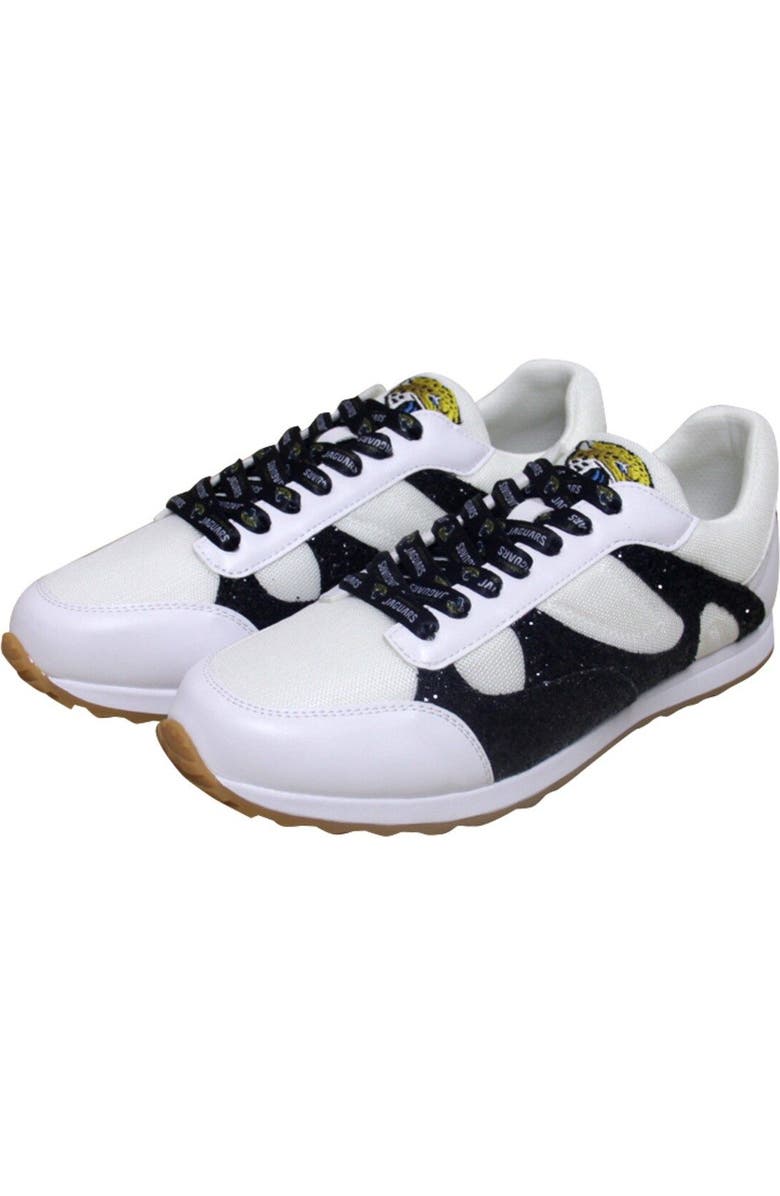CUCE Women's Cuce White Jacksonville Jaguars Glitter Sneakers, Main, color,