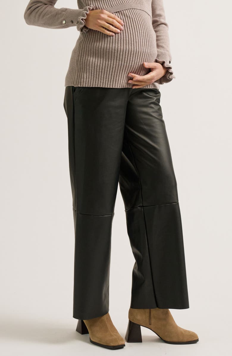 Cache Coeur Alix Maternity Faux Leather Pants, Main, color, 