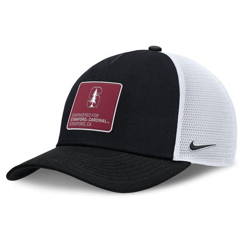 Men's Nike  Black/White Stanford Cardinal 2025 On-Field Rise Engineered Trucker Adjustable Hat