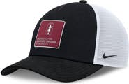 Nike Men's Nike Black/White Stanford Cardinal 2025 On-Field Rise Engineered Trucker Adjustable Hat