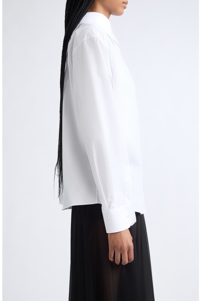 Cotton Poplin Button-Up Shirt, Alternate, color, OPTICAL WHITE