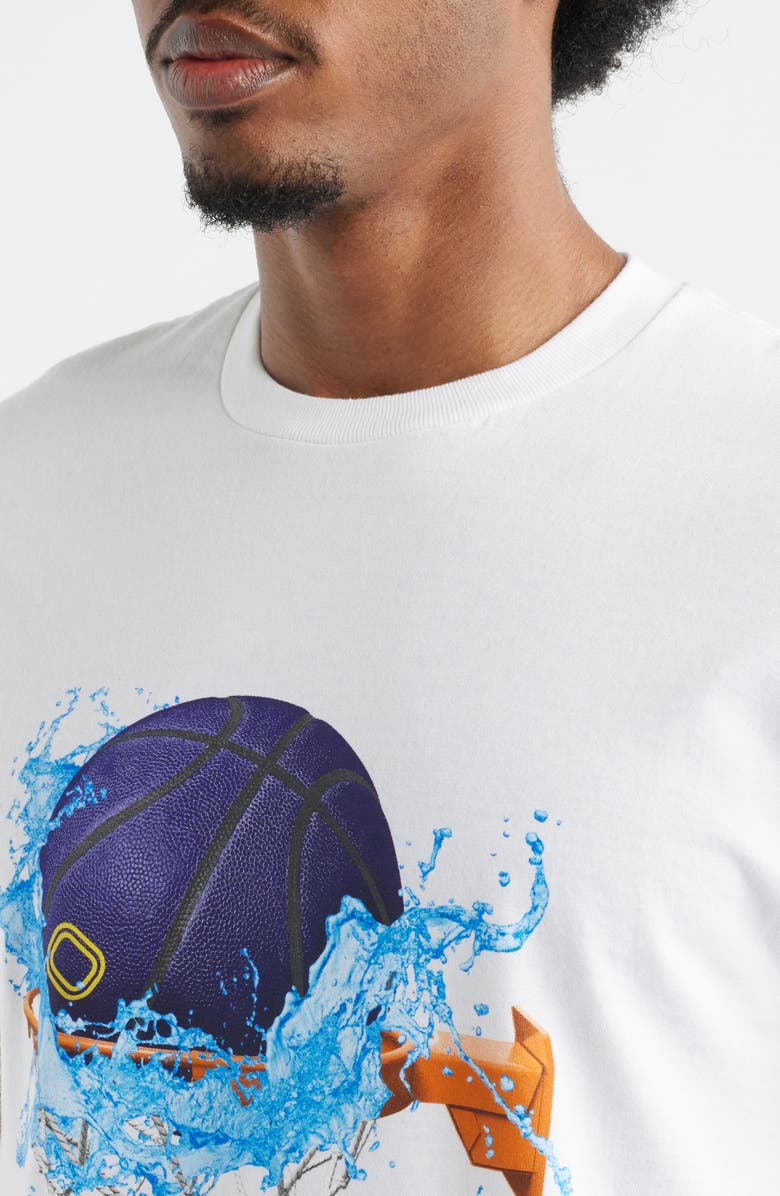 OVERTIME Splash Graphic T-Shirt, Alternate, color, White