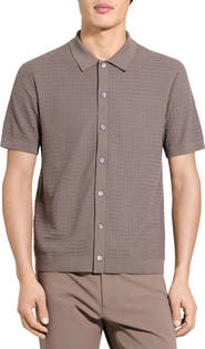 Theory Cairn in Cotton Short Sleeve Shirt