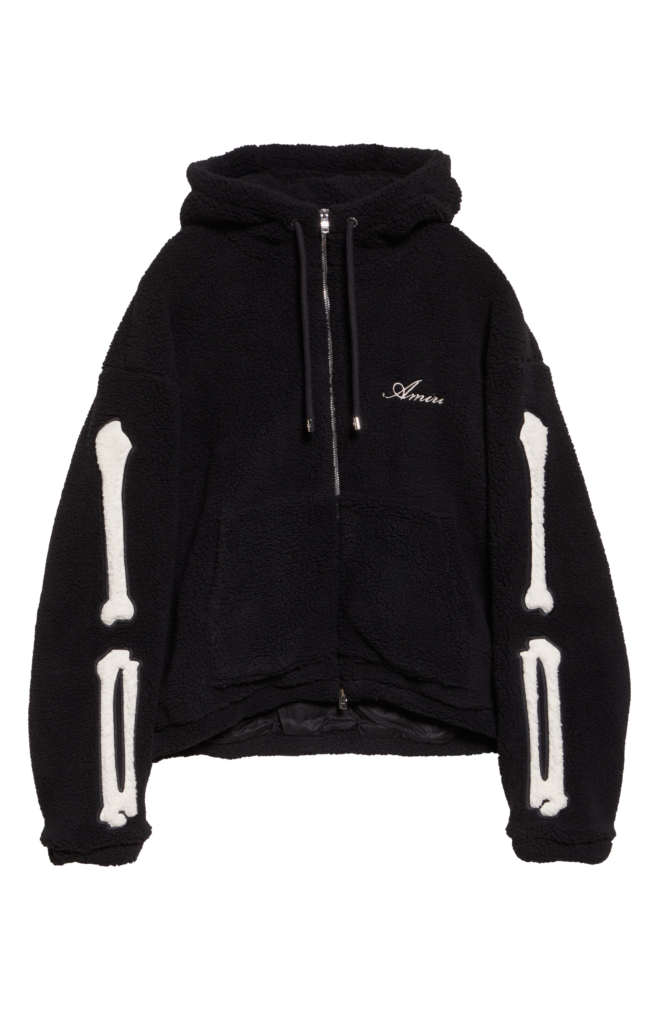 Bones Patch High Pile Fleece Full Zip Hoodie (Men) | Nordstrom