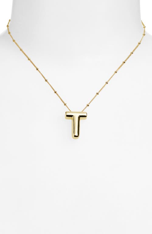 Leith 3d Initial Pendant Necklace In Gold