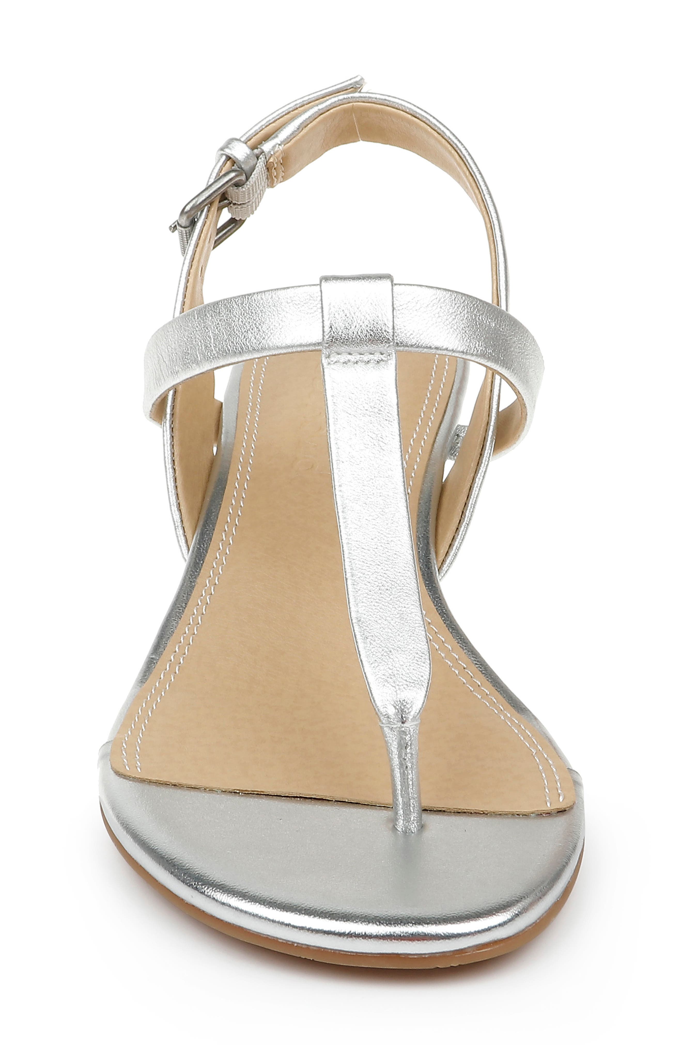 Avalon Wedge Sandal, Alternate, color, SILVER LEATHER