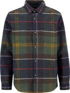 Barbour Chapter Tailored Fit Plaid Fleece Button-Up Shirt Jacket