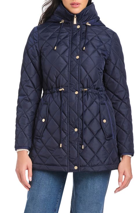 Water Resistant Hooded Quilted Jacket