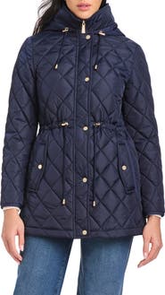 Kate Spade New York Water Resistant Hooded Quilted Jacket
