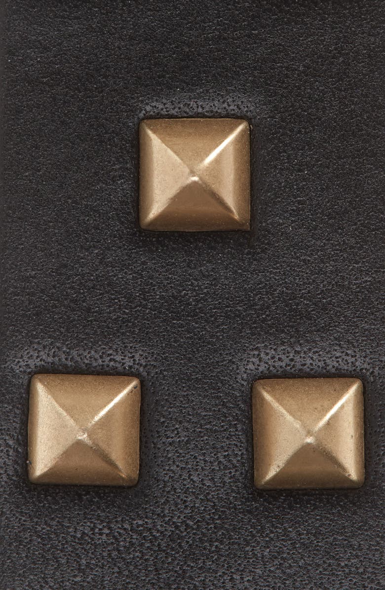 AllSaints Pyramid Stud Leather Belt, Alternate, color,