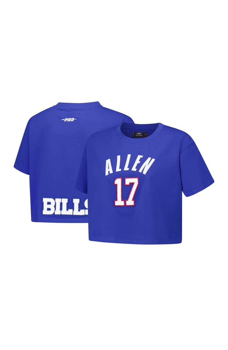 PRO STANDARD Women's Pro Standard Josh Allen Royal Buffalo Bills Player Name & Number Cropped Boxy T-Shirt, Main, color, 