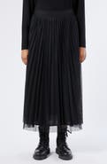 Marina Rinaldi Uscio Pleated Mesh Midi Skirt