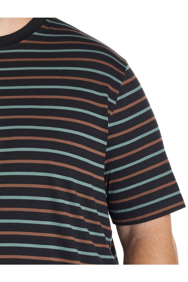 Big & Tall Moisture-Wicking Striped T-Shirt V2, Alternate, color, CAVIAR MULTI