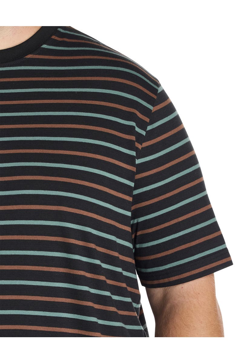 Harbor Bay by DXL Big & Tall Moisture-Wicking Striped T-Shirt V2, Alternate, color, Caviar Multi