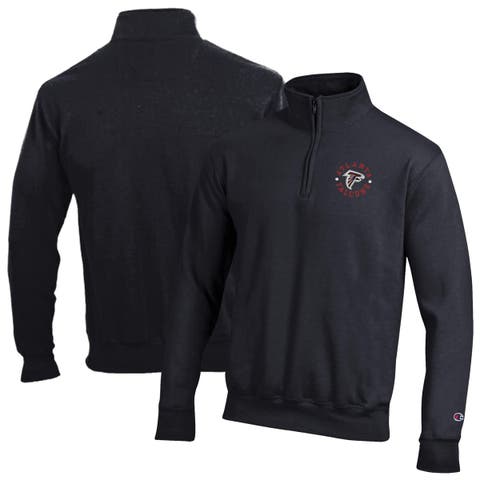 Men's Champion Black Atlanta Falcons Powerblend Quarter-Zip Pullover