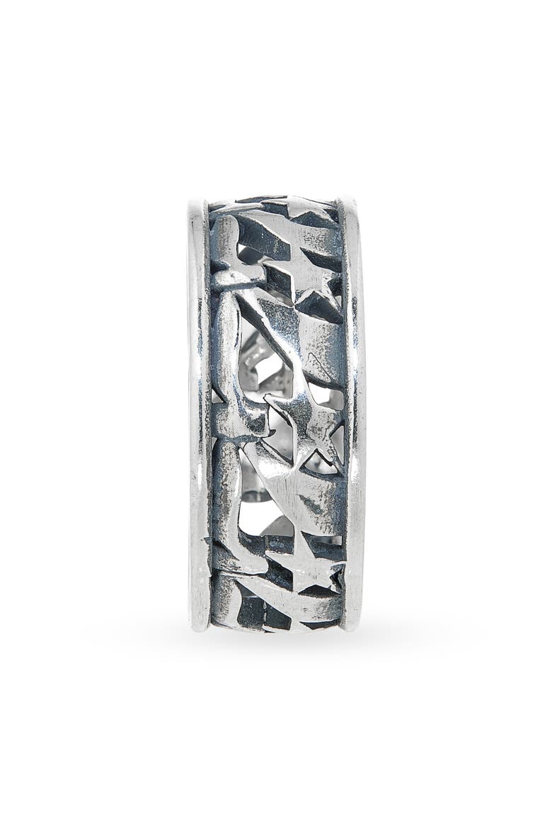 777 Stars Sterling Silver Bubble Ring, Alternate, color, SILVER