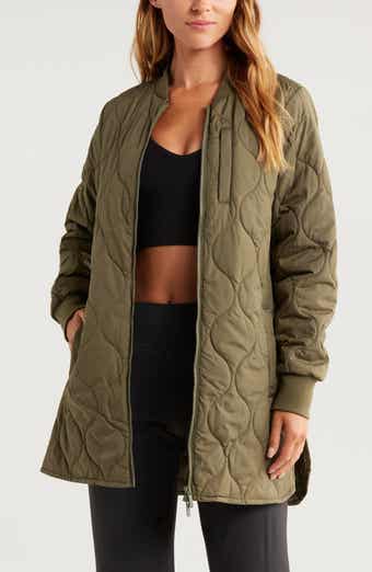 Zella Recycled Polyester Quilted Long Jacket