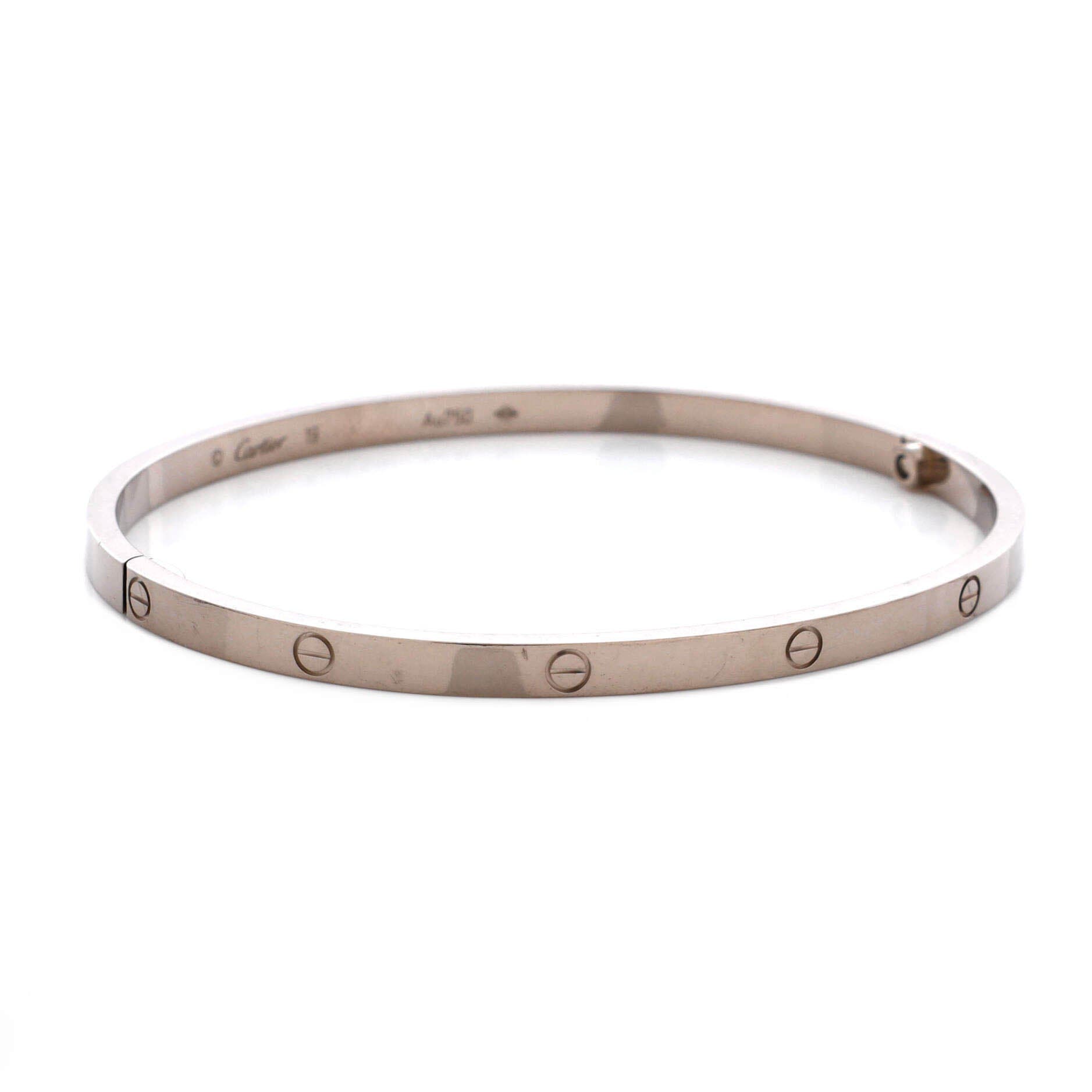 Love Bracelet 18K White Gold Small, Alternate, color, Metallic Gold