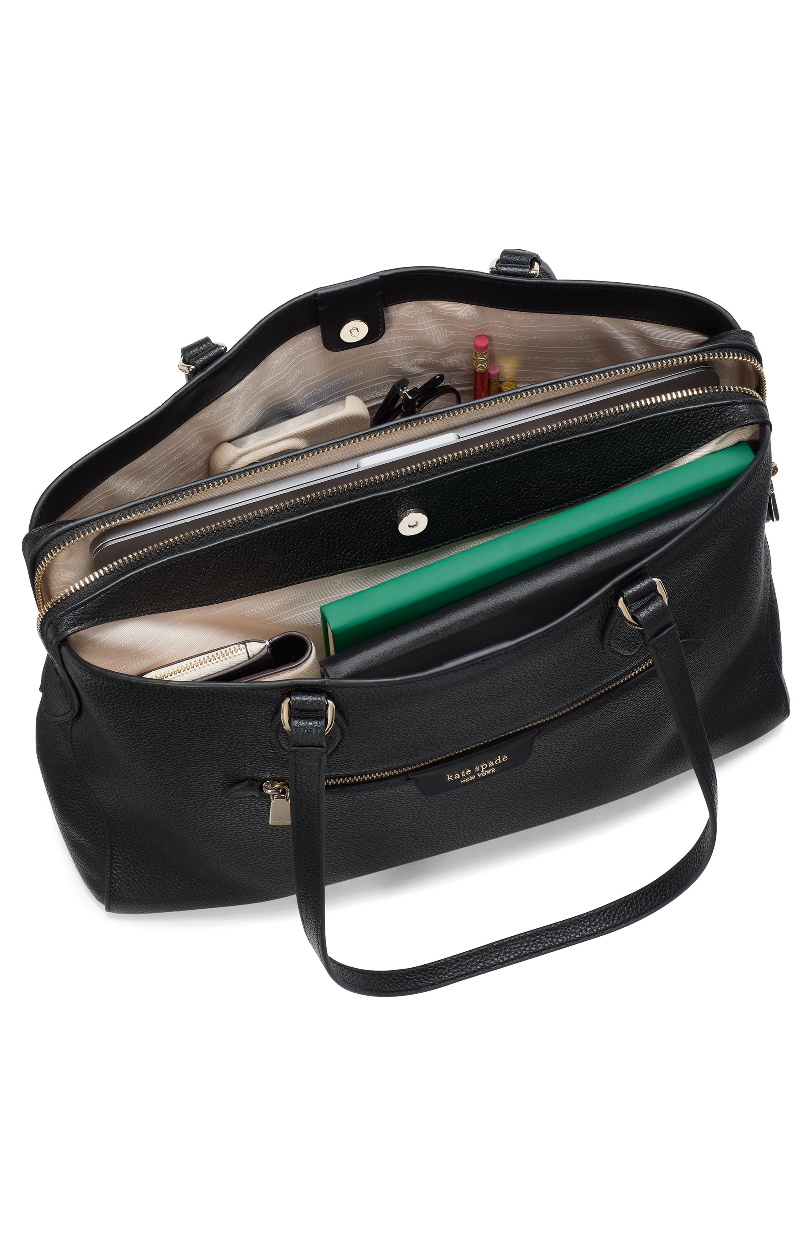 Kate Spade New York hudson pebble leather work tote, Alternate, color, 