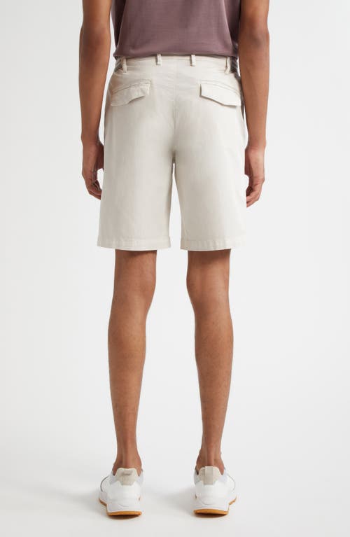 Eleventy Stretch Cotton Bermuda Shorts In Sand