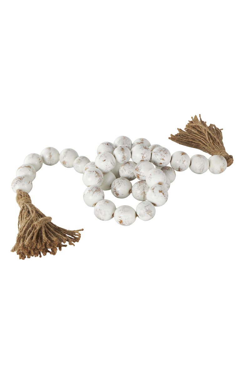 WILLOW ROW Bohemian Wood Beaded Tassel Garland, Main, color,