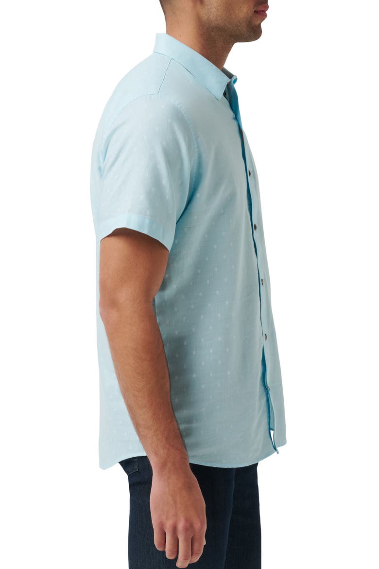 Early Check In Cotton Button-Up Shirt, Alternate, color, CORY BLUE