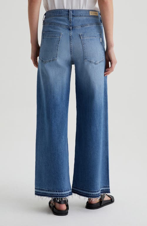 Ag Dania Raw Hem Palazzo Wide Leg Jeans In Nautical Mile