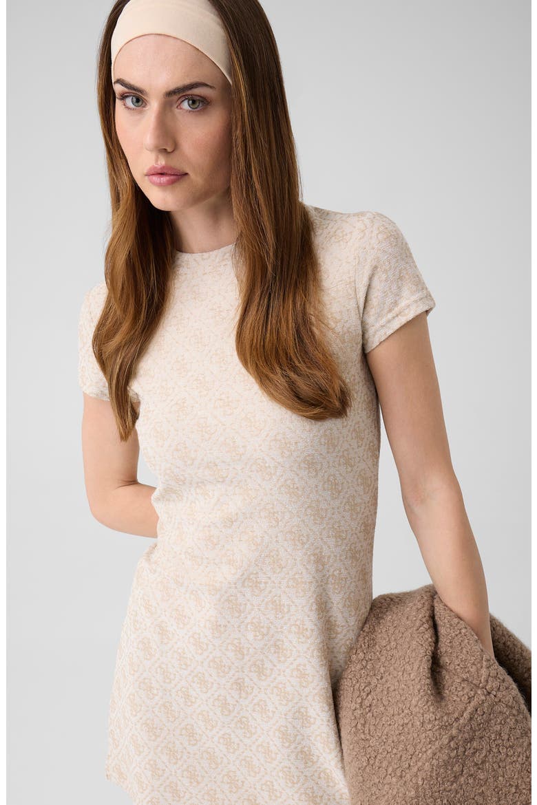 4G Monogram Jacquard Minidress, Alternate, color, BEIGE