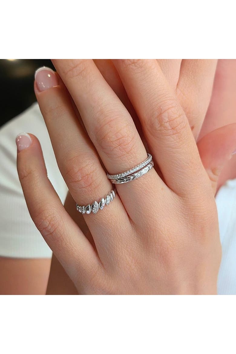 Lined Stones Marquise Sterling Silver Ring, Alternate, color, Silver