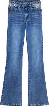 Desigual Embroidered Flare Jeans