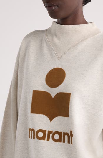 Isabel Marant Étoile Moby Mock Neck Logo Graphic Sweatshirt