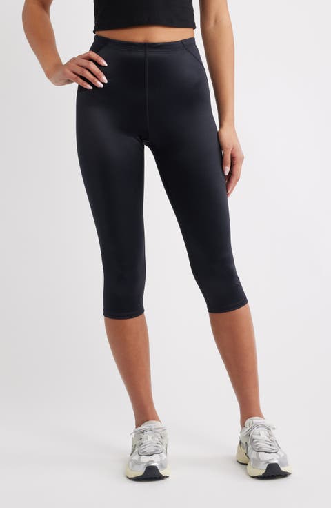 Shine Drawcord Capri Leggings