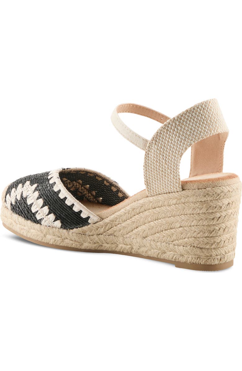 AZURA BY SPRING STEP Adrina Espadrille Wedge, Alternate, color, Black Multi