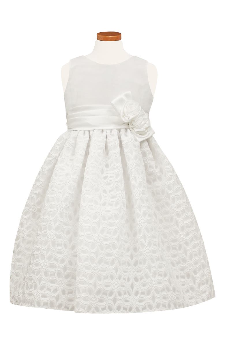 Sorbet Floral Burnout Fit & Flare Dress, Alternate, color, 